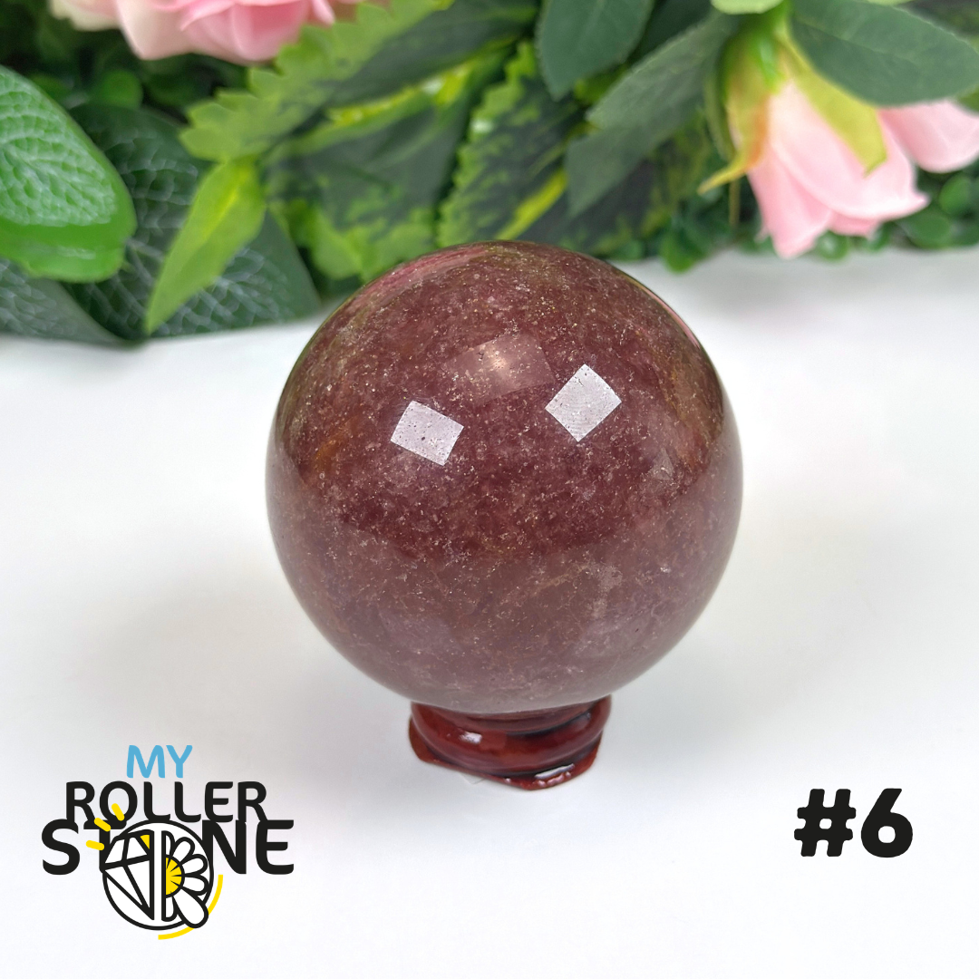 Sphère en Quartz fraise