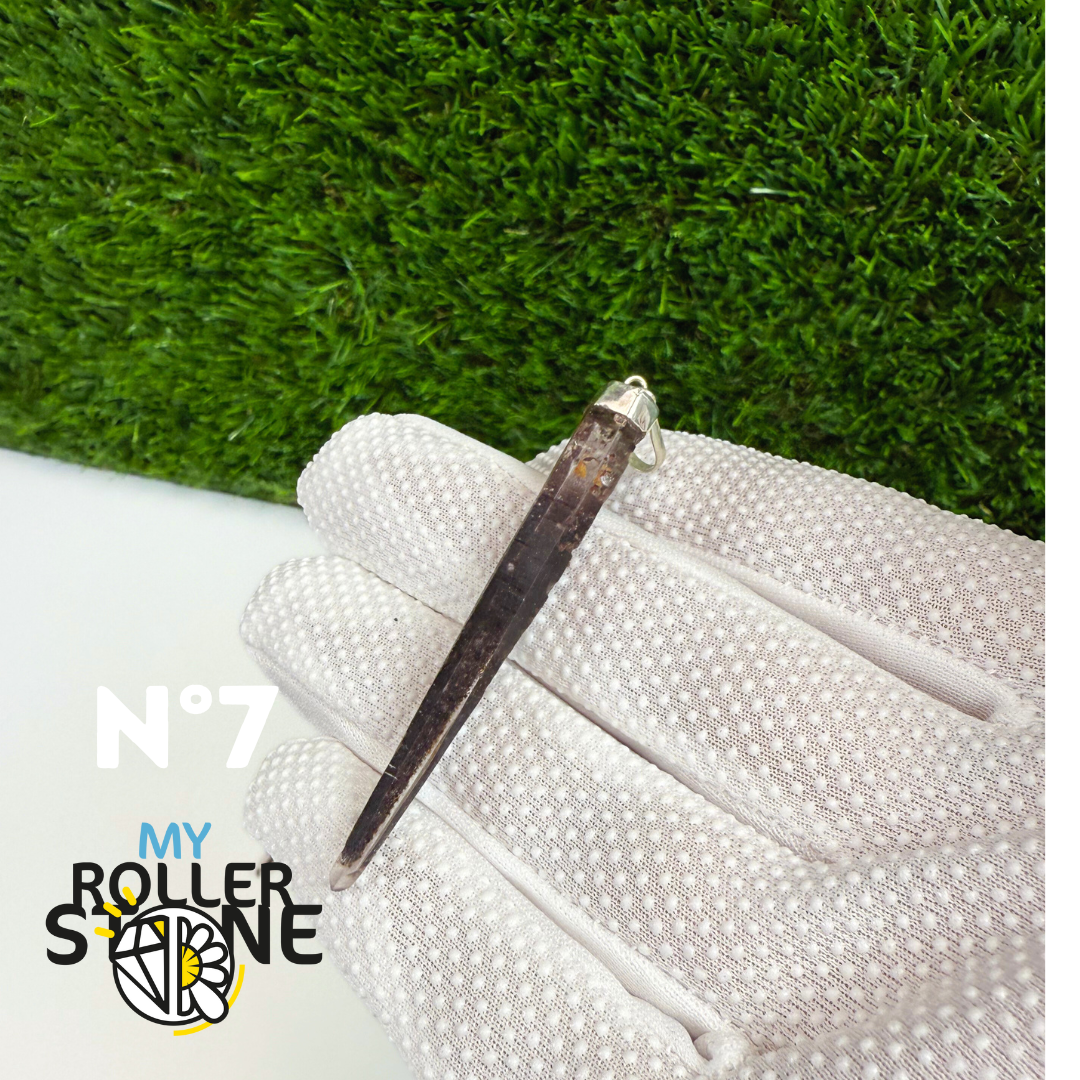 Pendentif Quartz Lithium et Argent