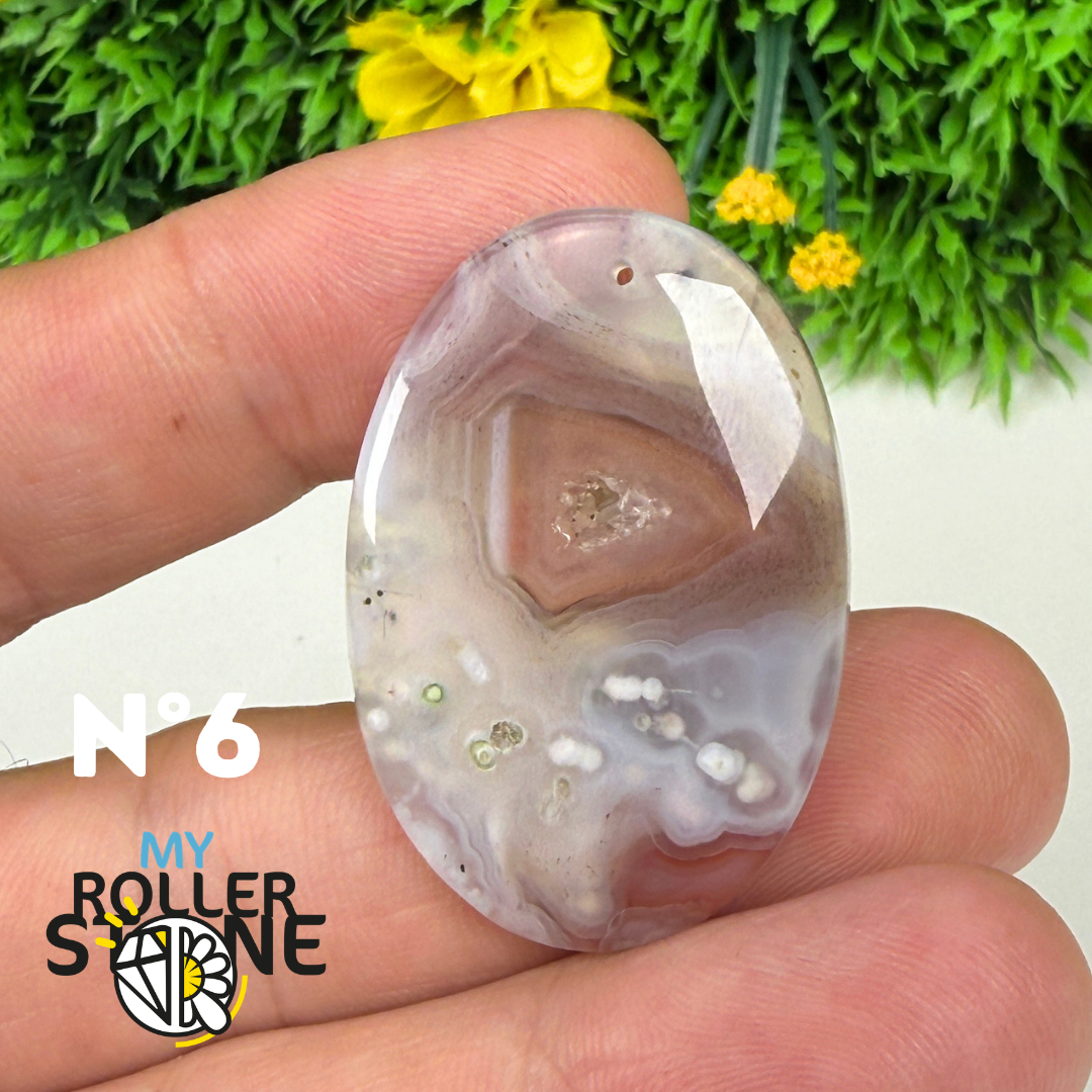 Pendentif percé Agate du Botswana 5A