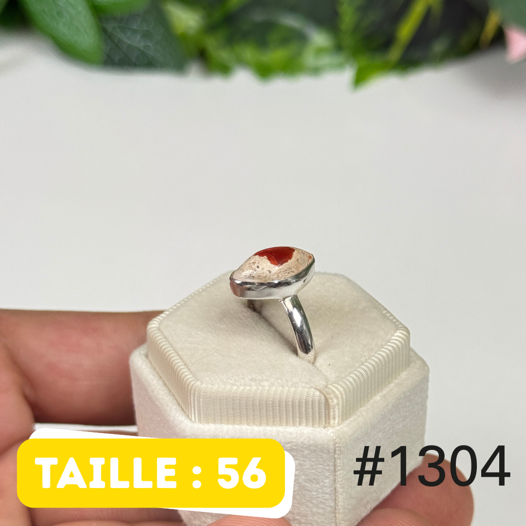 Bague argent 925 opale mexicaine #1304