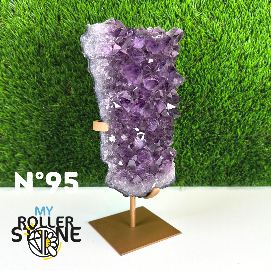 Druze Améthyste sur support métal #95
