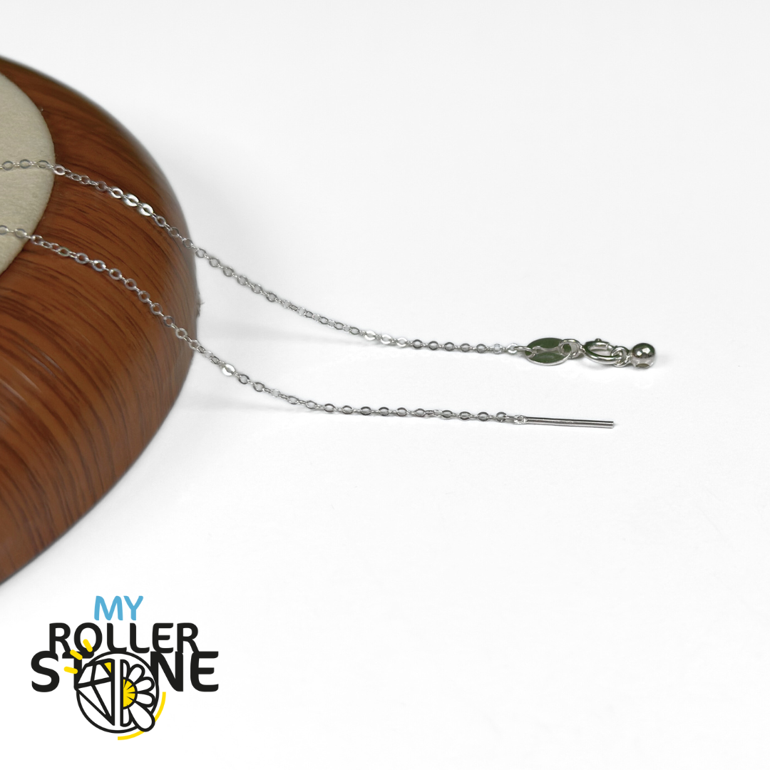 Chaîne à Maillons Réglable (Coulissant) en Argent Sterling 925 (45 cm)