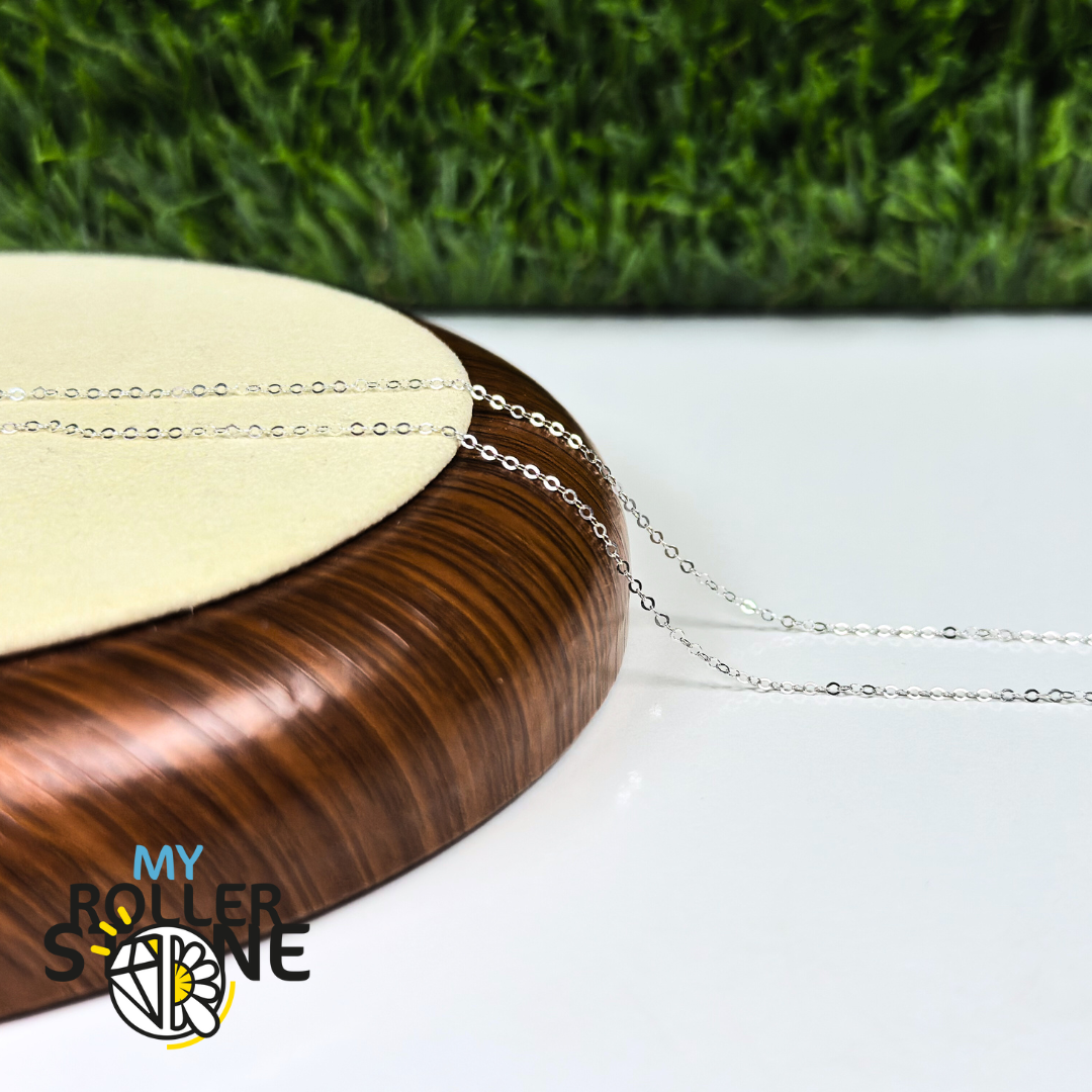 Chaîne à Maillons Réglable (Coulissant) en Argent Sterling 925 (45 cm)