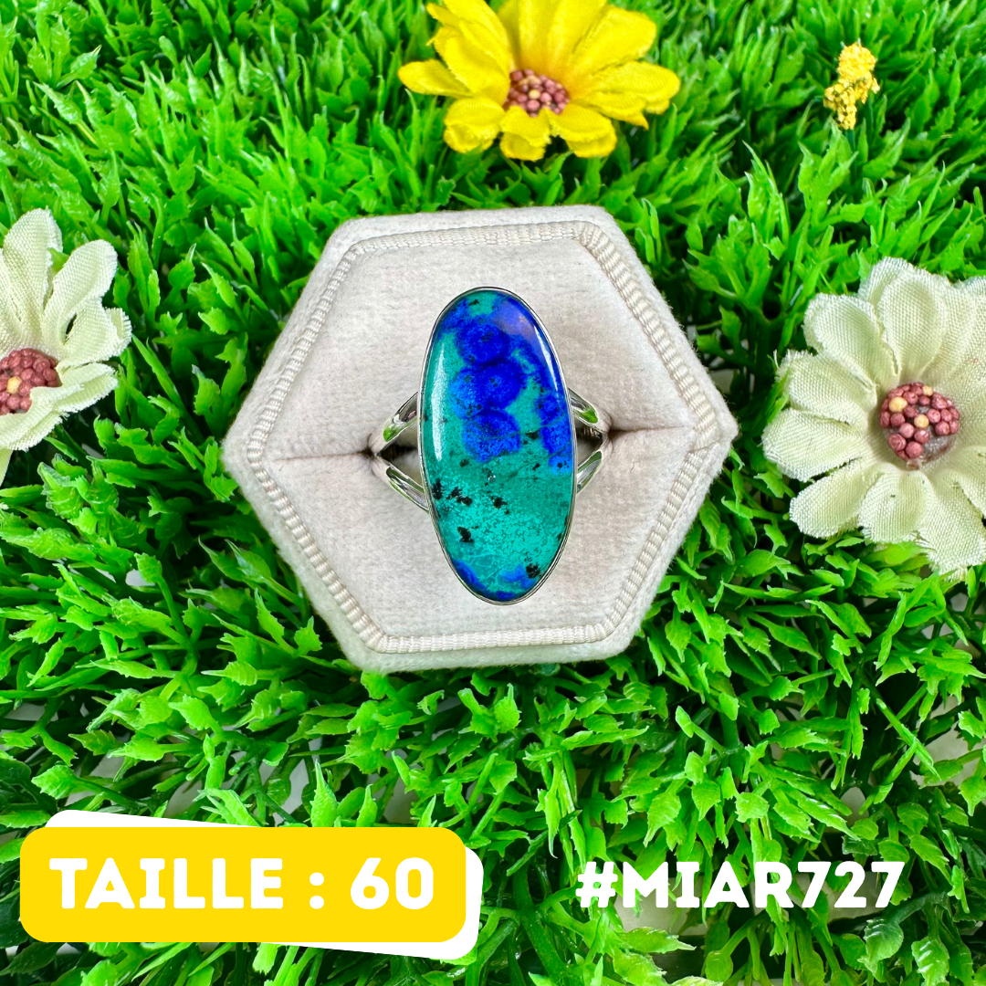 Bague en Azurite Malachite Argent 925 #MMIAR727