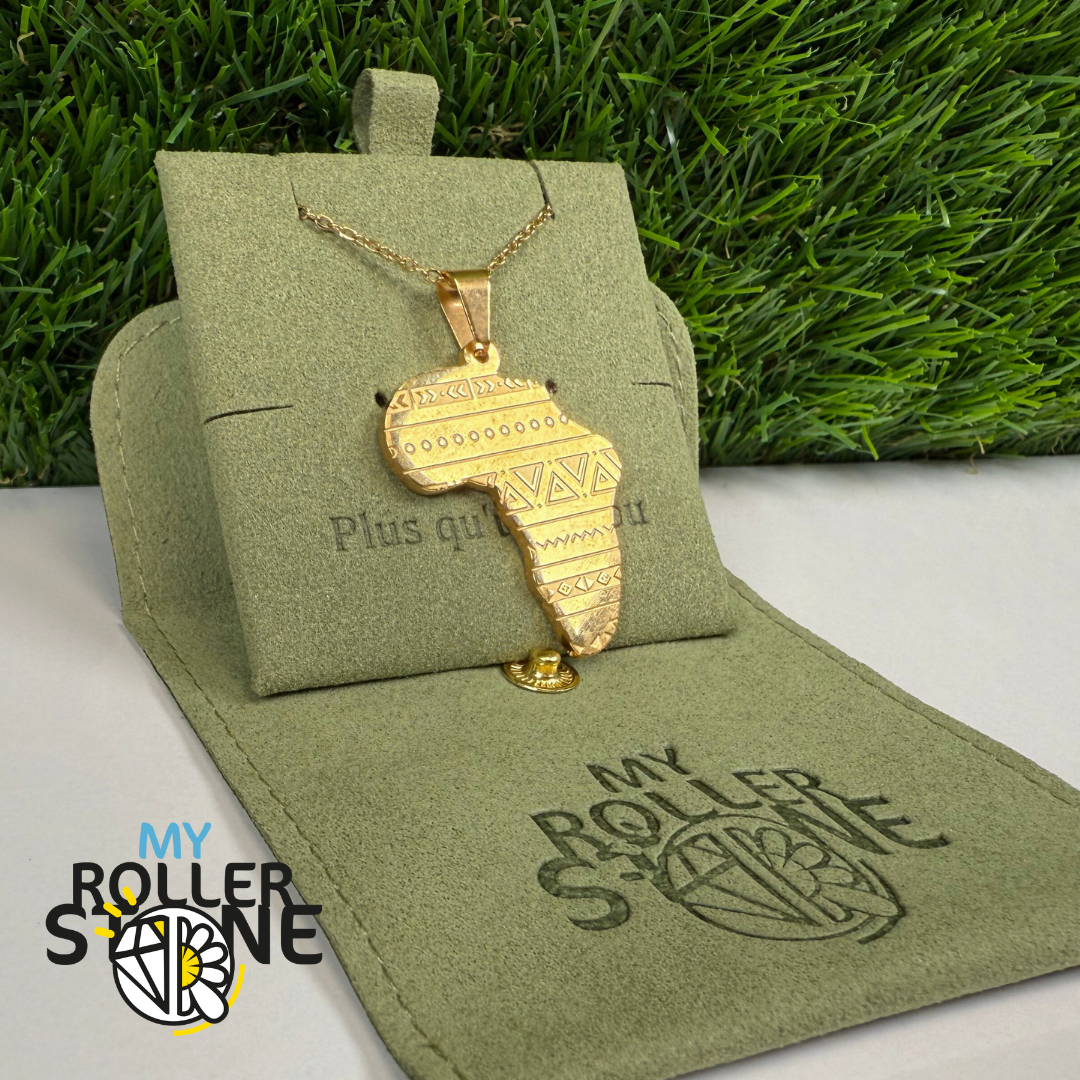 Collana Da Uomo In Oro 18K Con Ciondolo A Forma Di Africa - Foto 9