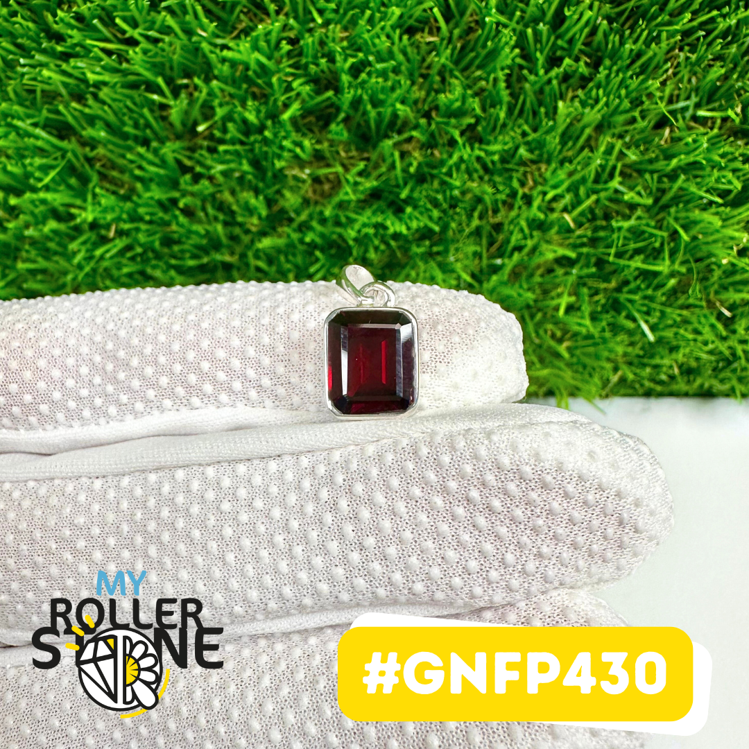 Pendentif Grenat Facettée Argent 925 #GNFP430