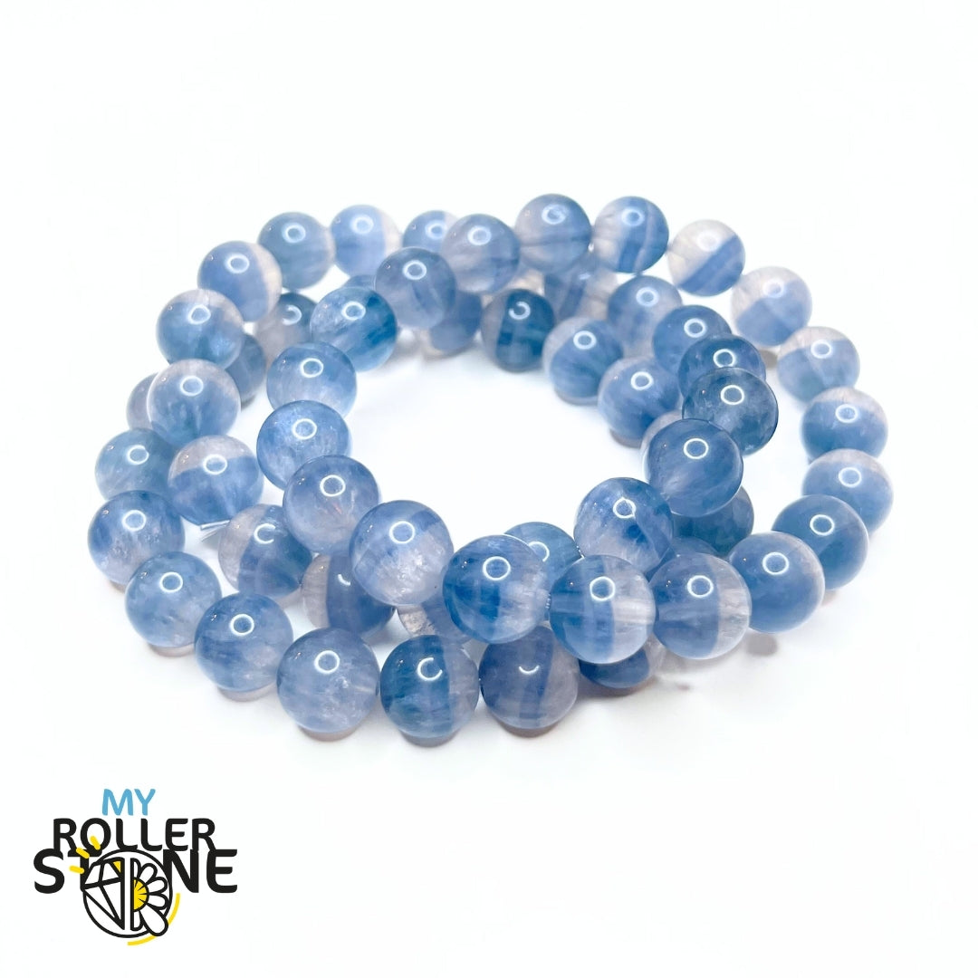 Bracelet Fluorite Bleue Rayée