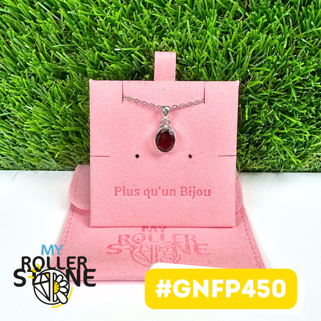 Pendentif Grenat Facettée Argent 925 #GNFP450
