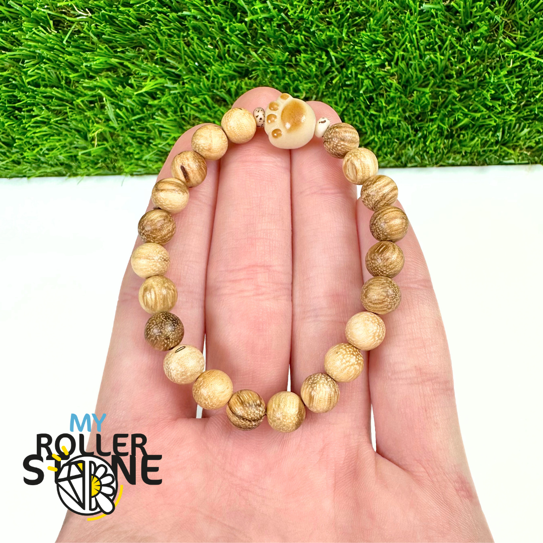 Bracelet Patte De Chat Bodhi en Bois De Lait (18cm)