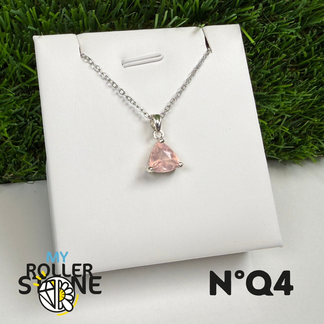 Pendentif Quartz rose Argent 925 #QR4