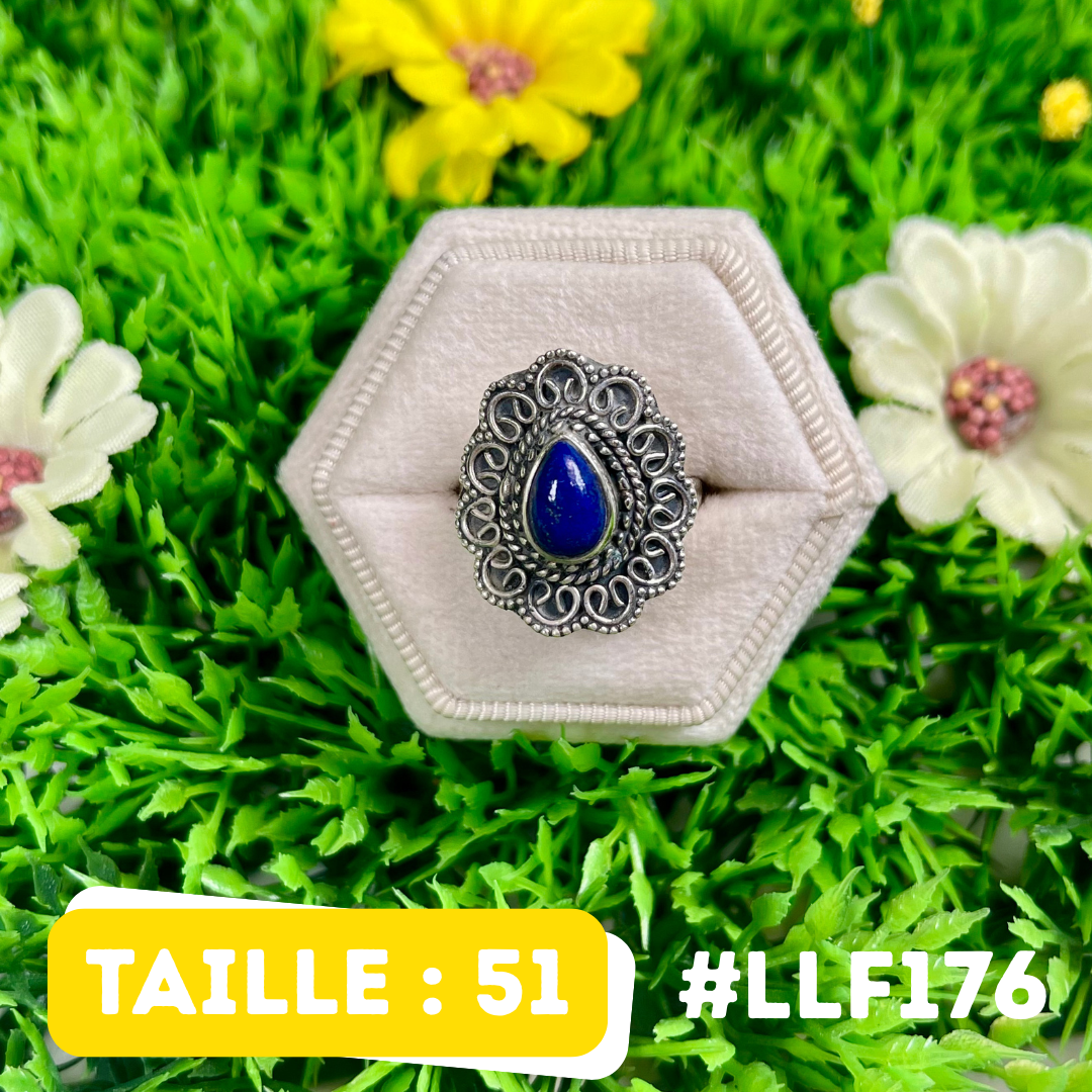Bague Argent 925 Lapis Lazuli #LLF176