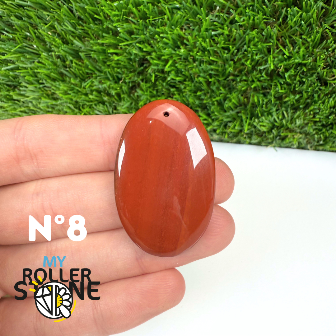 Pendentif Jaspe rouge 5A Percé