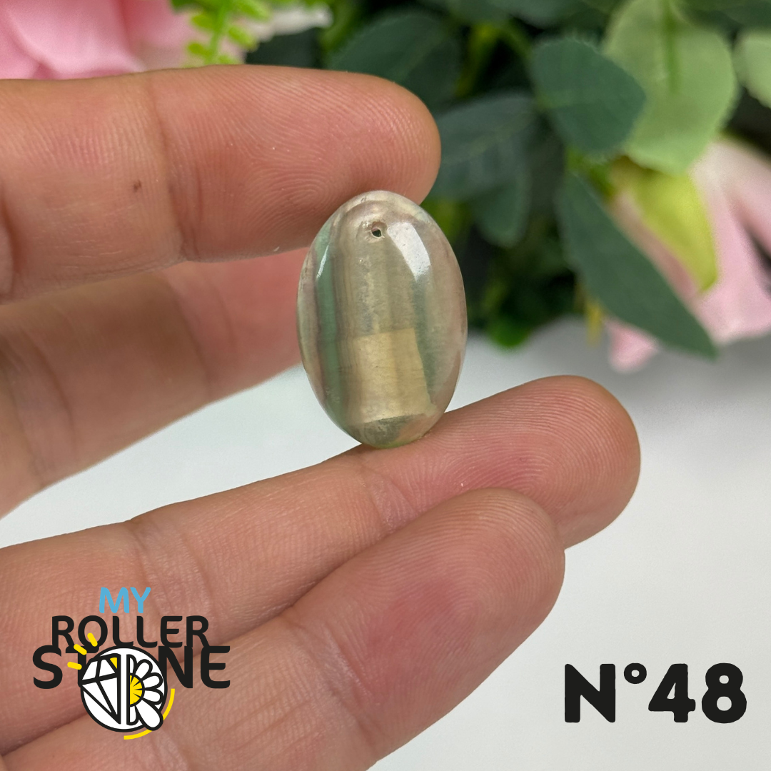 Pendentif Percé en Fluorite Multicolore à Bandes Dorées – Qualité 5A