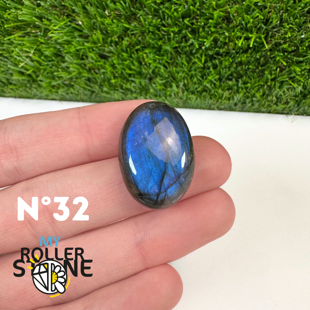 Pendentif Labradorite blue fire percé 7A