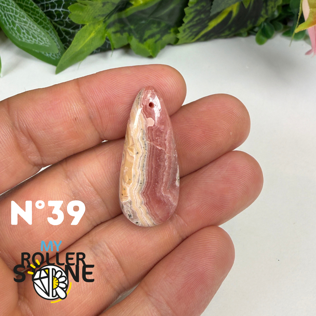 Pendentif Percé Rhodochrosite