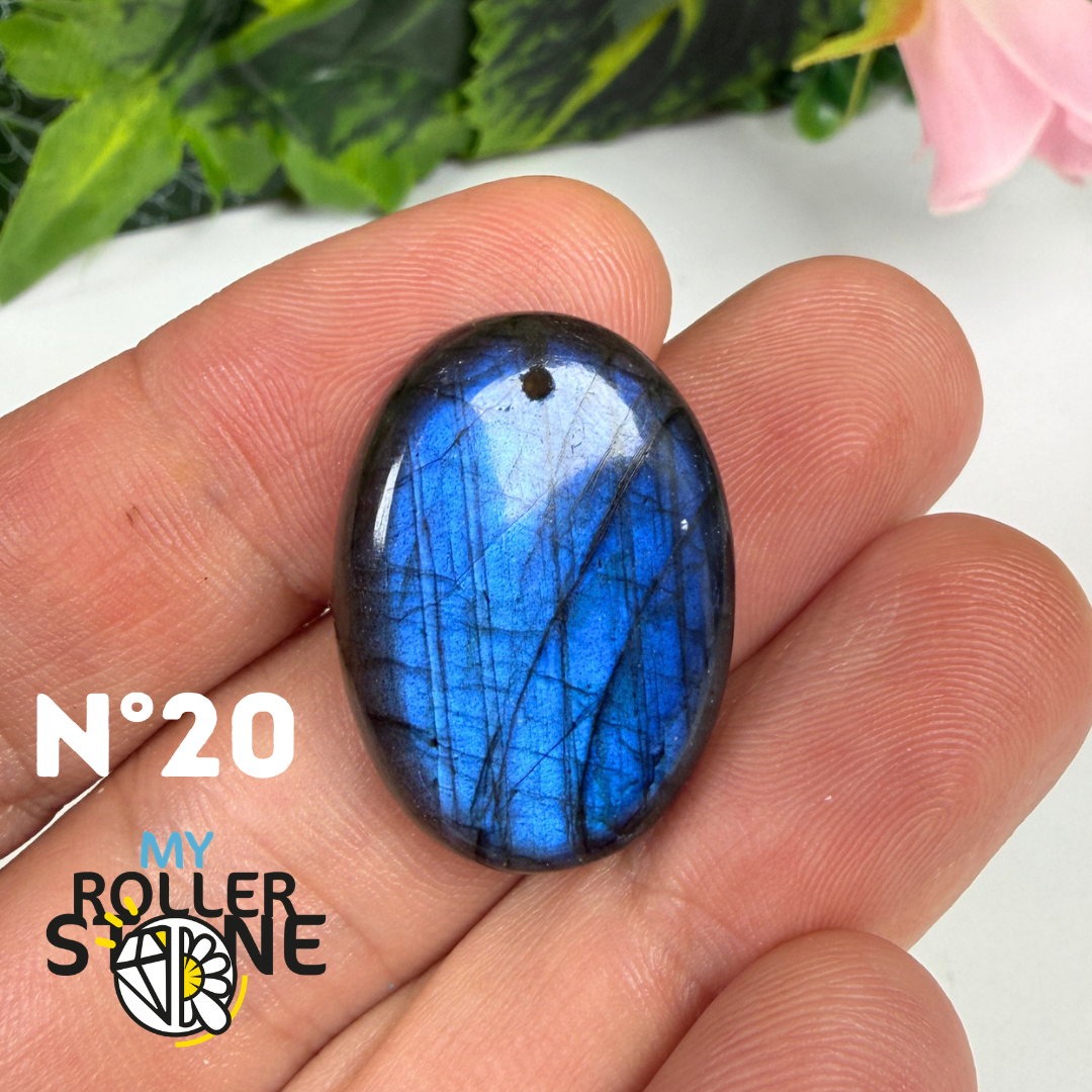 Pendentif Labradorite blue fire percé 5A
