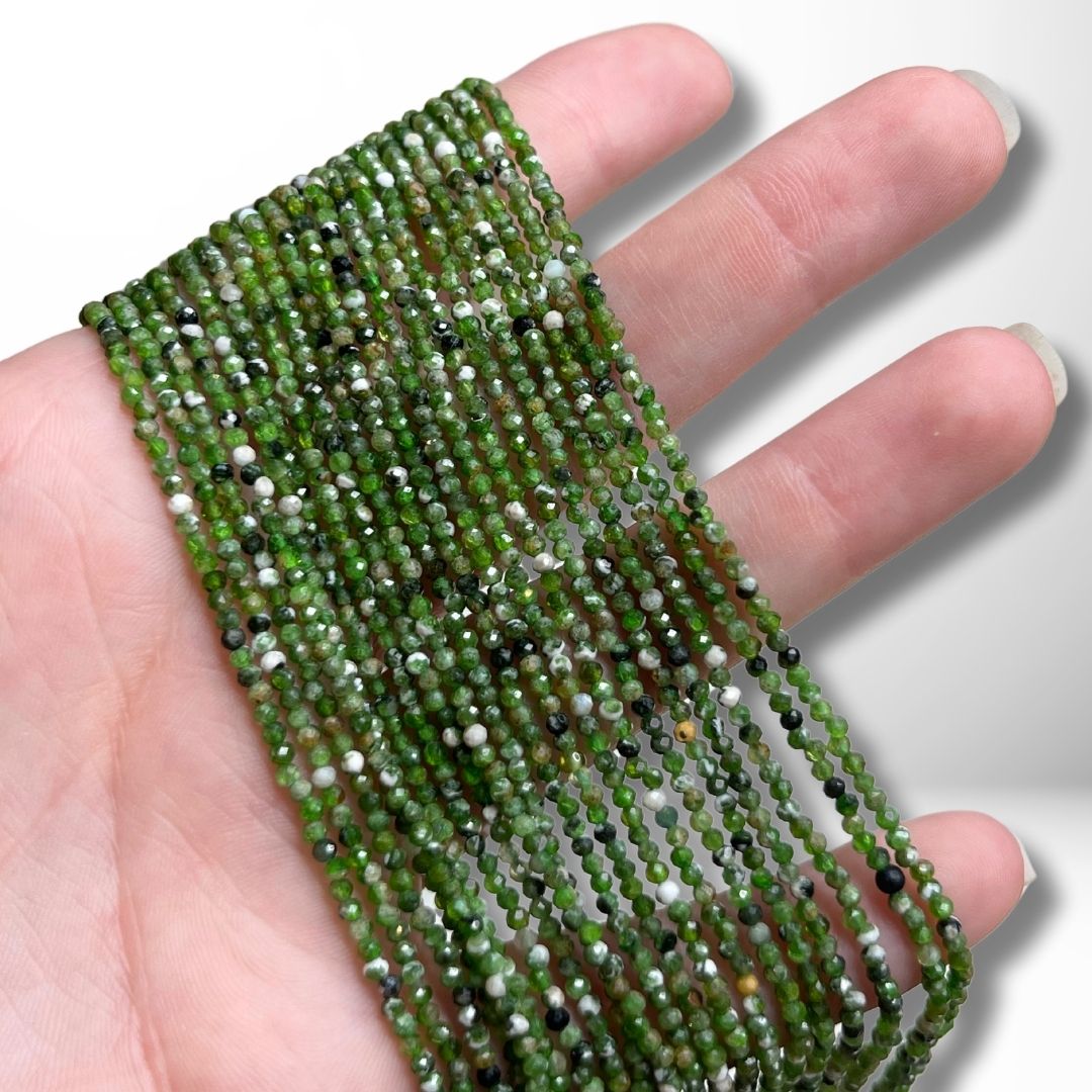 Perle Facettée Diopside