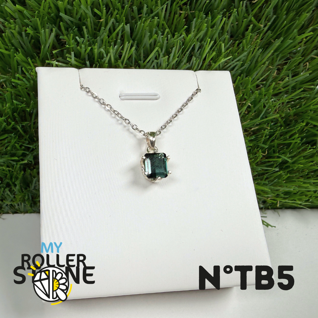 Tourmaline Bleue (Indigolite) - Argent 925 -#5