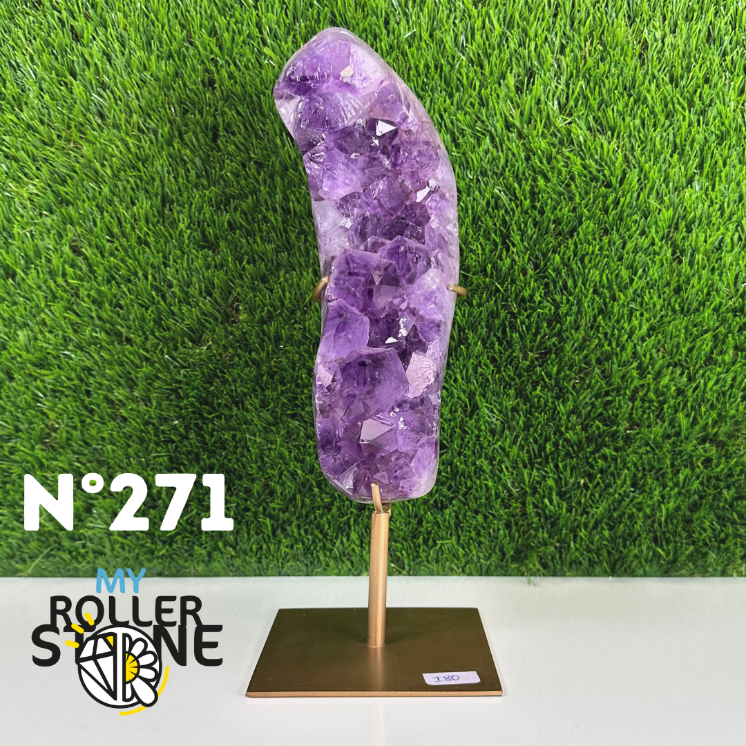 Géode Améthyste sur support métal #271