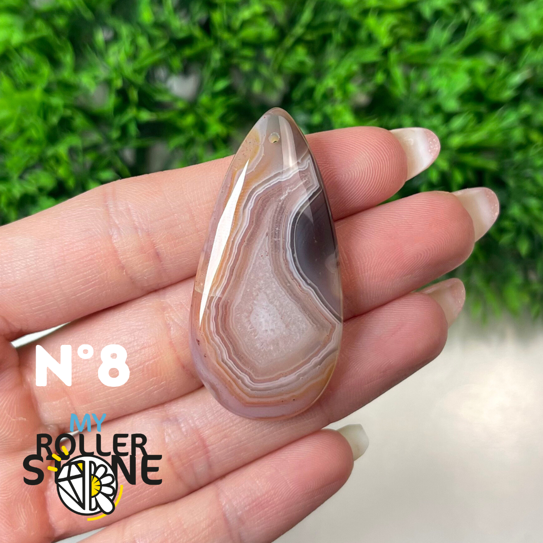 Pendentif Agate du Botswana 5A percé