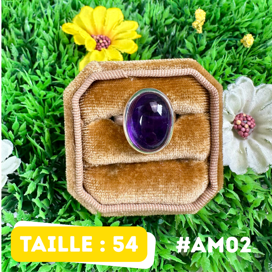 Bague Argent 925 Améthyste #AM02