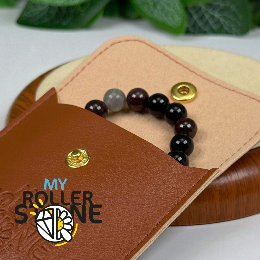 Bracelet Signe Lunaire Scorpion – Obsidienne noire, Grenat & Labradorite