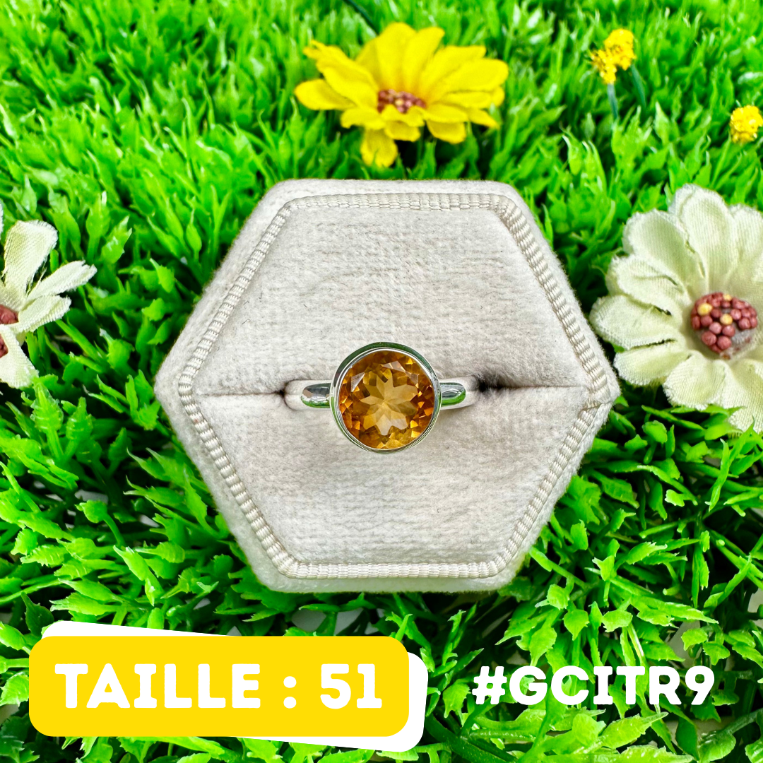 Bague Citrine Argent 925 #GCITR9