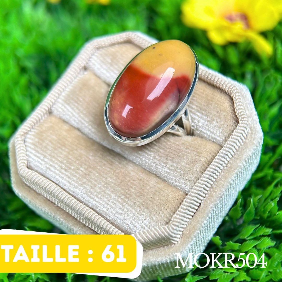 Bague argent Jaspe mookaite #MOKR504
