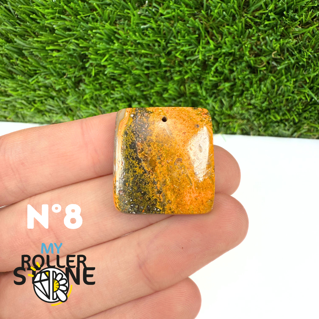 Pendentif Jaspe Bumblebee 5A Percé 5A