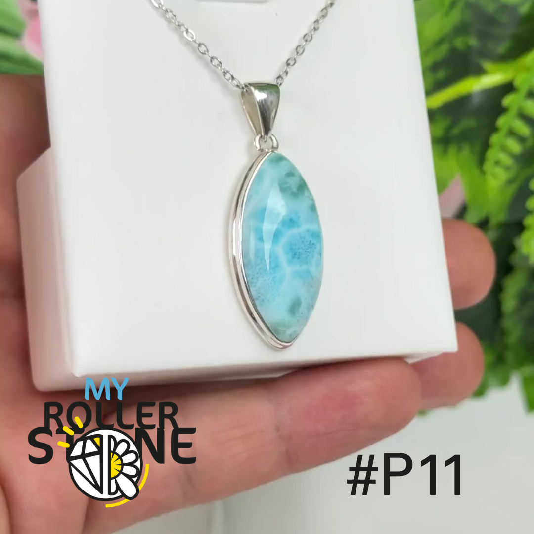 Pendentif argent larimar #IP11