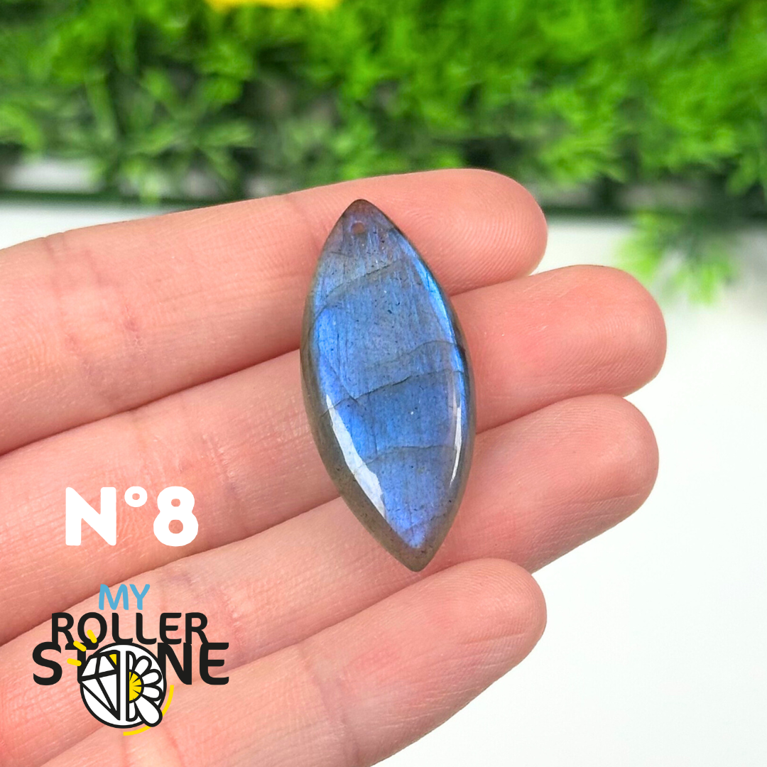 Pendentif Labradorite blue fire percé 5A