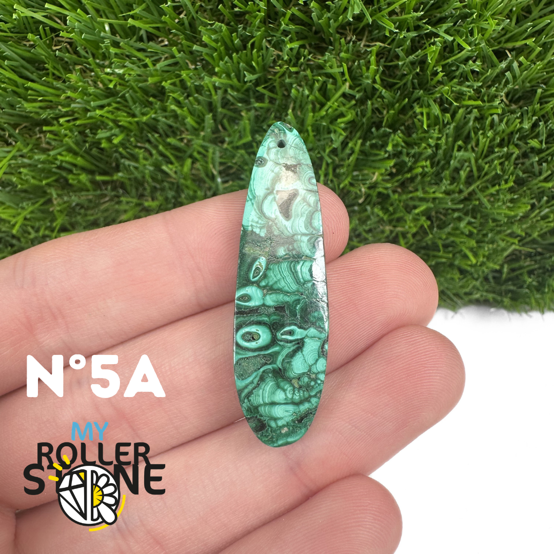 Pendentif Percée Malachite Goutte