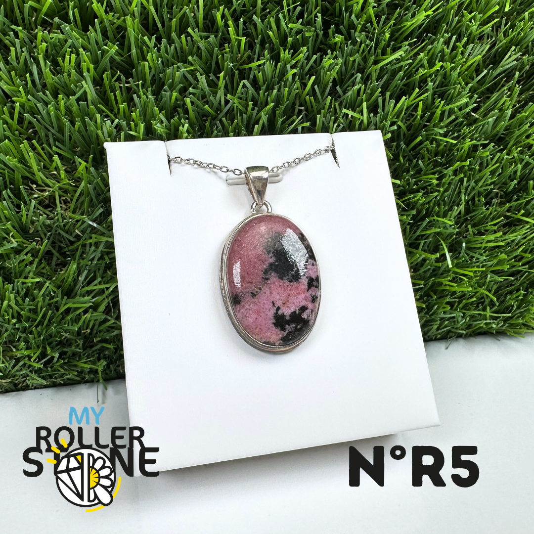 Pendentif Argent Rhodonite Australienne #5