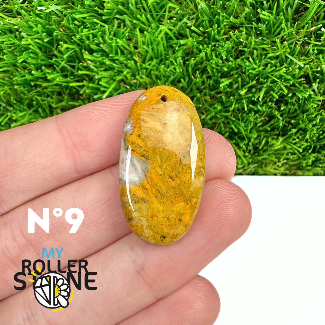 Pendentif Jaspe Bumblebee Néo 5A Percé