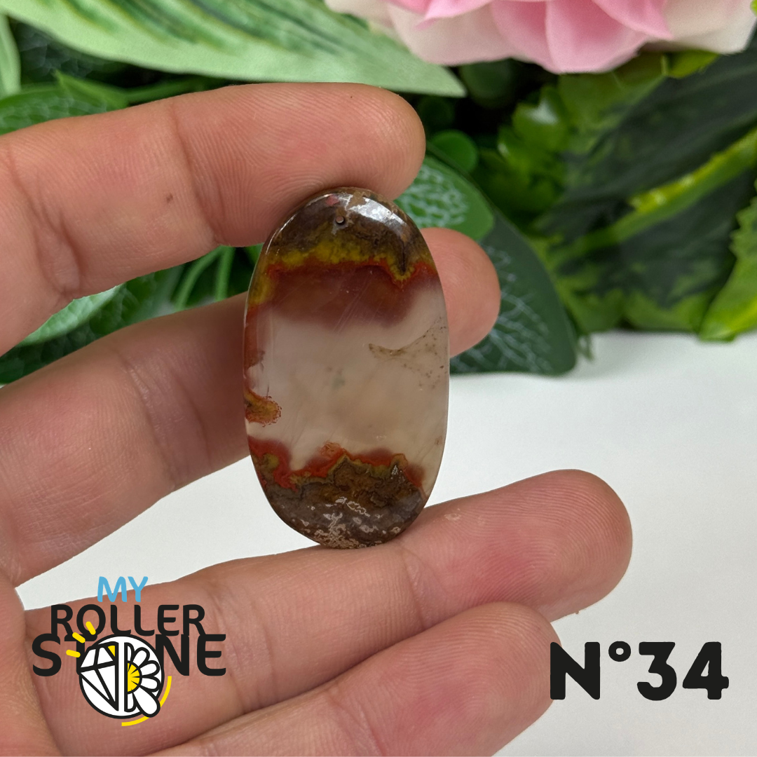 Pendentif Agate Marocaine 5A percé