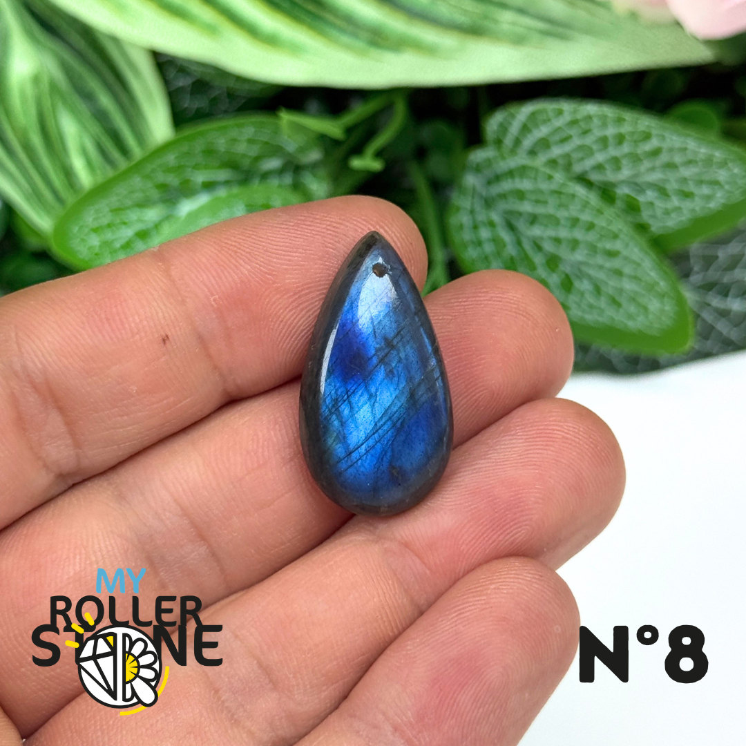 Pendentif Labradorite Blue fire percé 7A