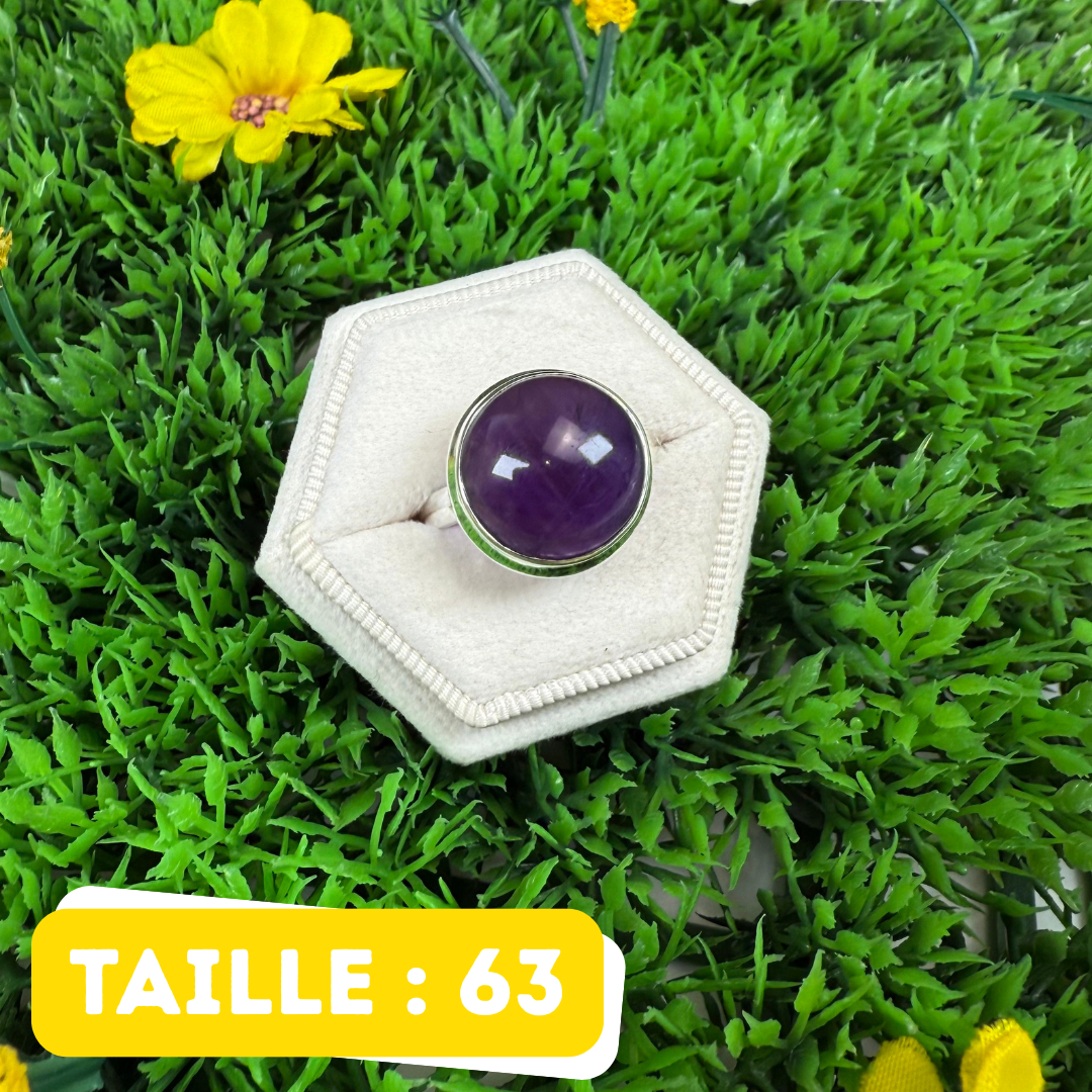 Bague Argent 925 Améthyste #208
