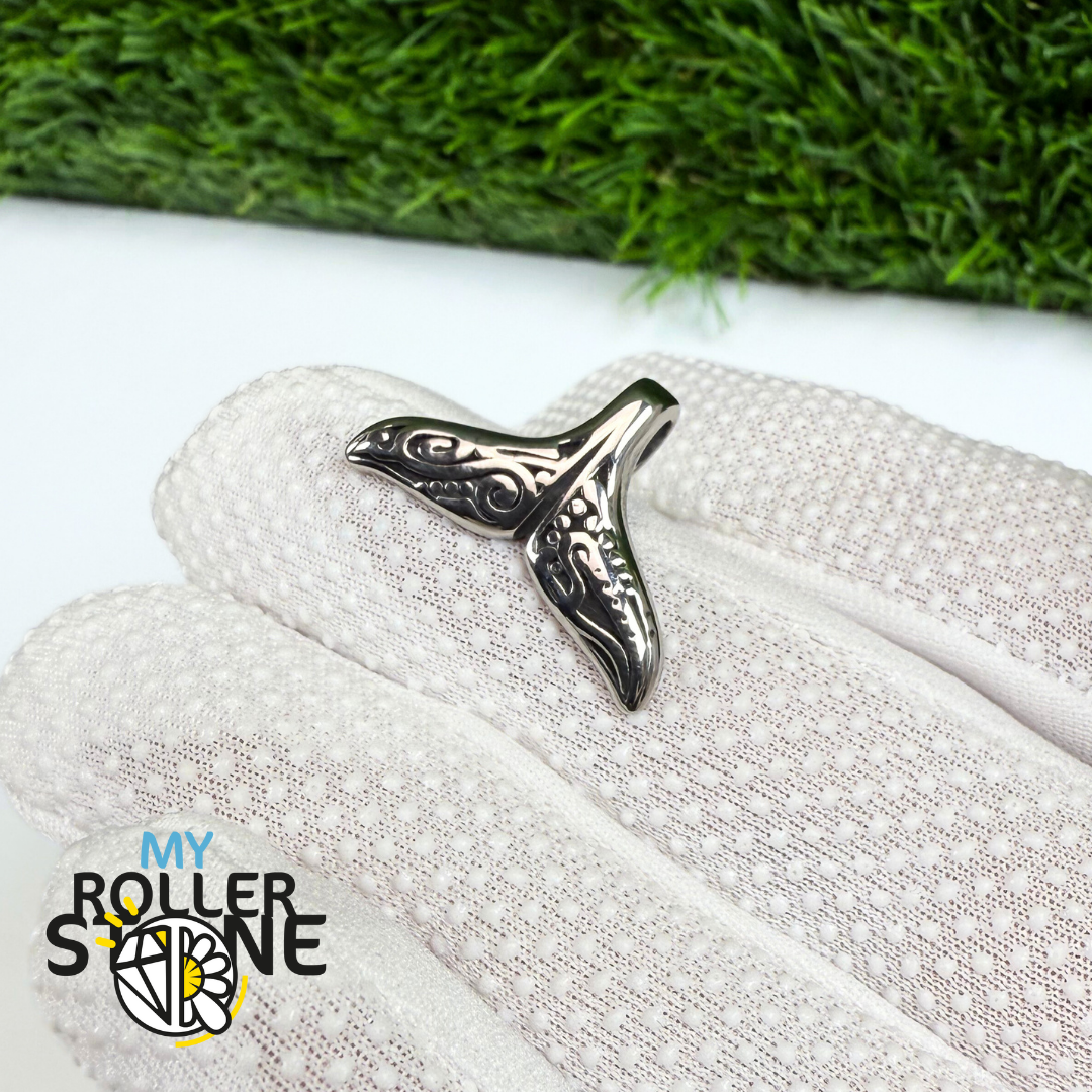 Pendentif queue de baleine en acier inoxydable