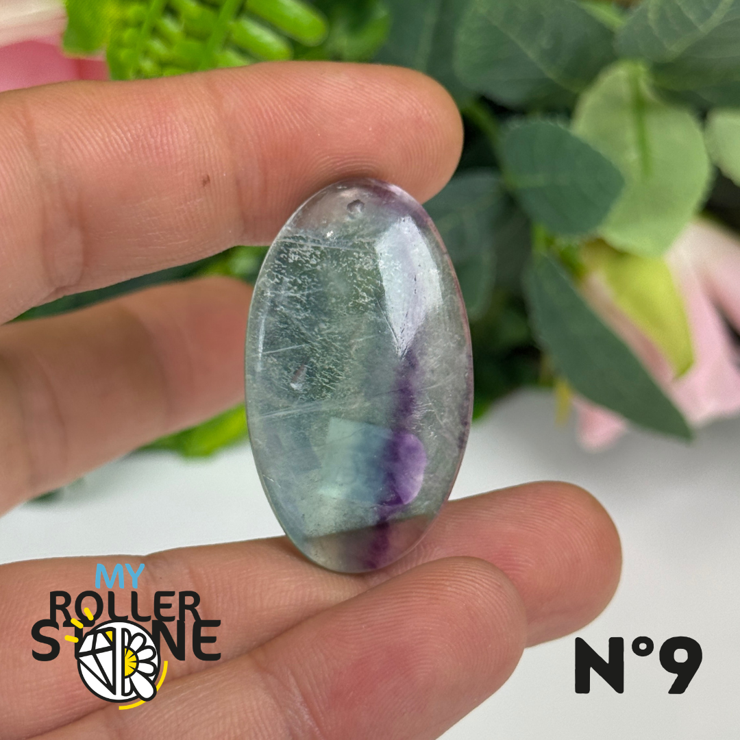 Pendentif percé Fluorite Arc-en-Ciel 5A