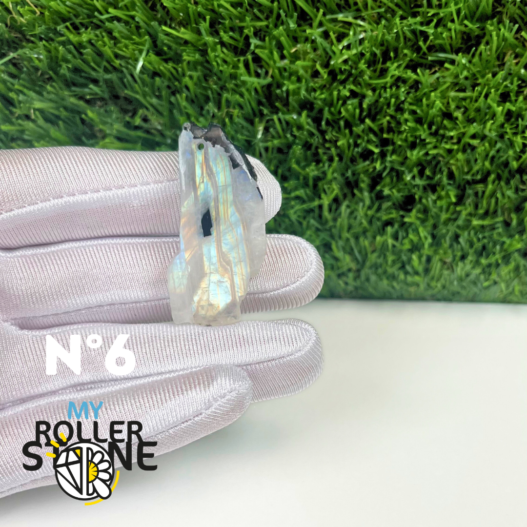 Pendentif Percé Pieristérite tranche semi brute 5A