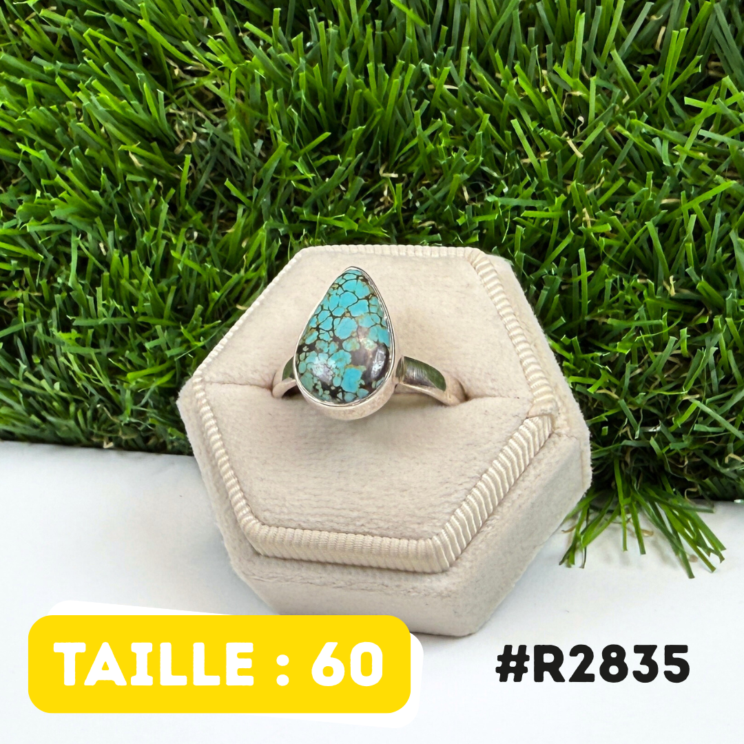 Bague Turquoise Tibétaine #R2835