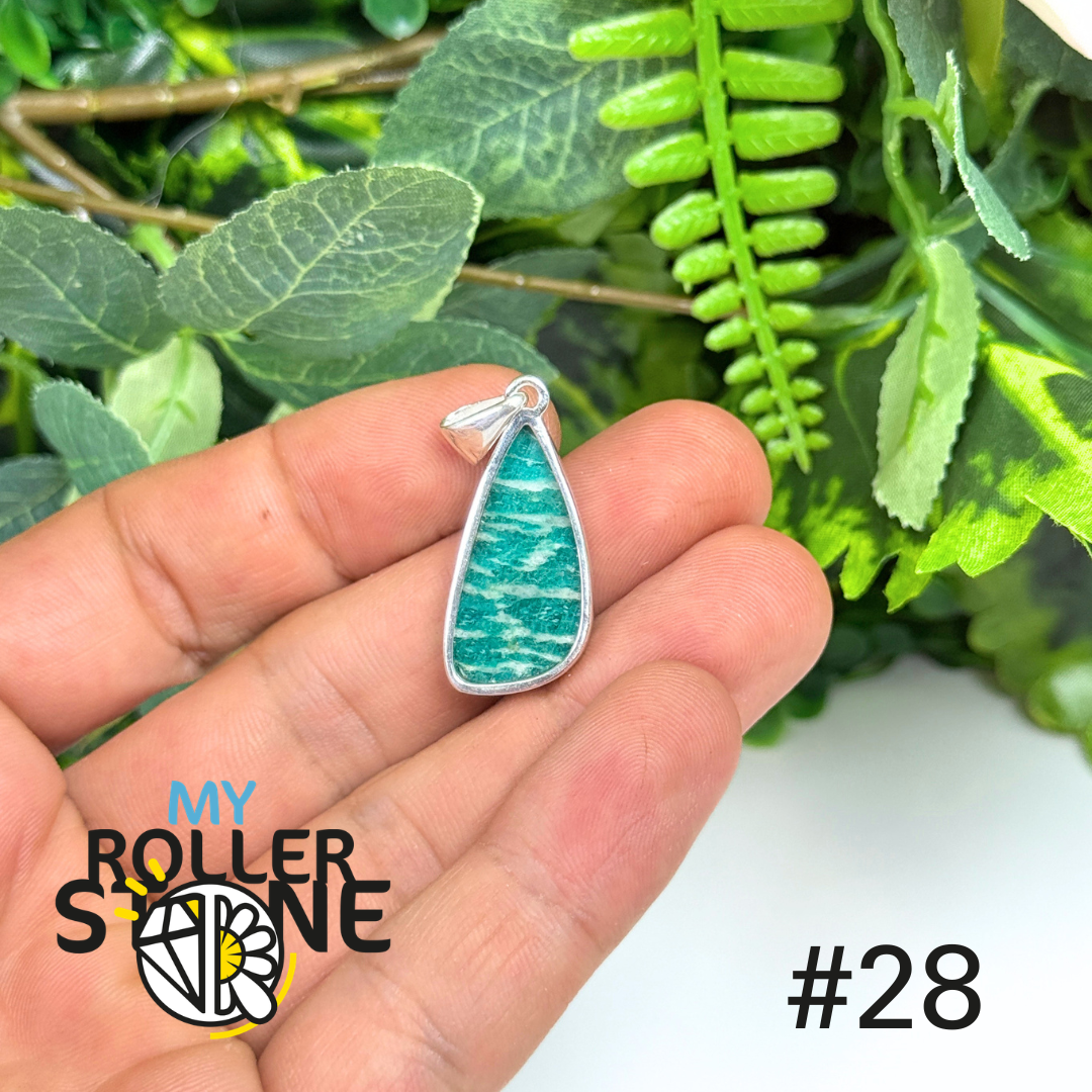 Pendentif argent amazonite #ZP28