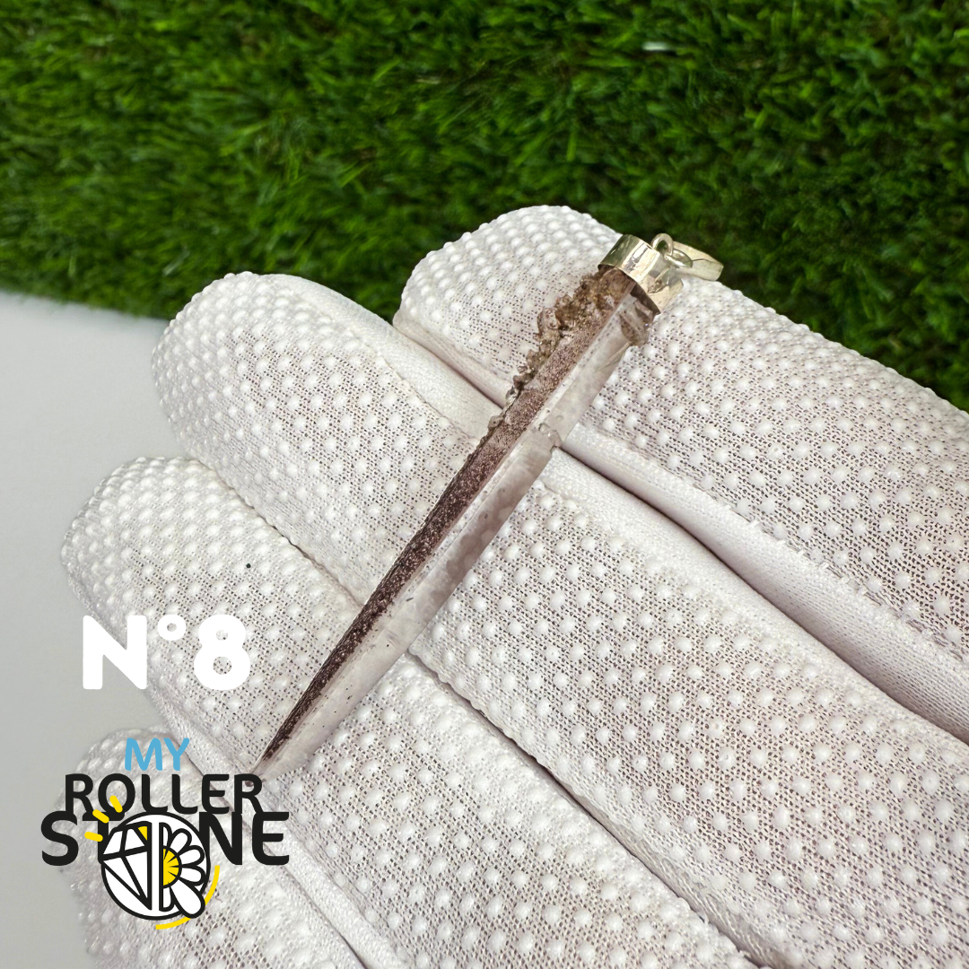 Pendentif Quartz Lithium et Argent