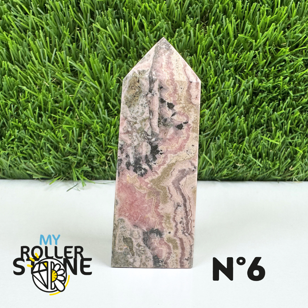 Pointes Pierre Rectangulaire Rhodochrosite