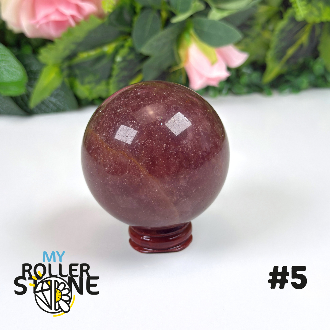 Sphère en Quartz fraise
