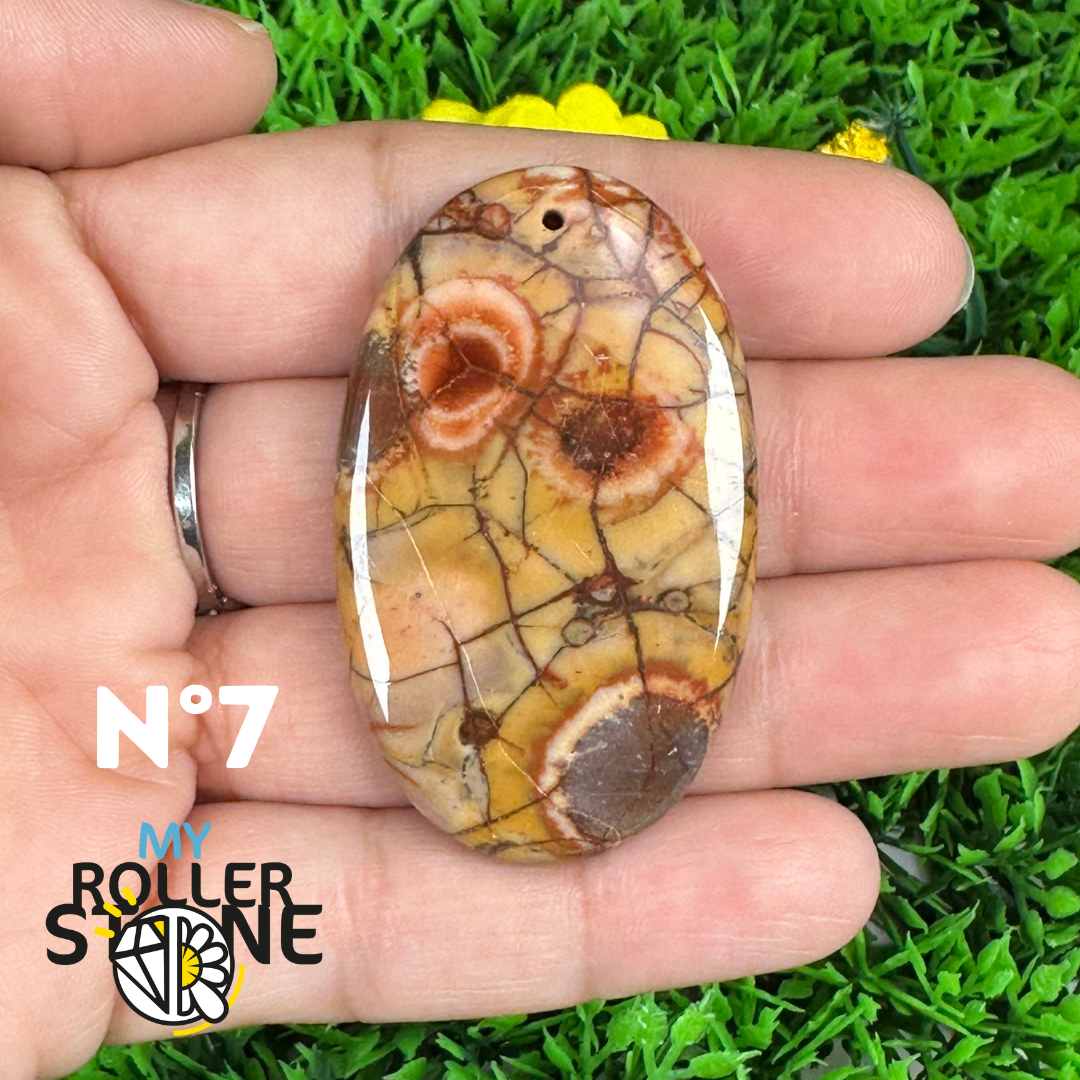 Pendentif Percé en Jaspe Œil d’Oiseau 5A