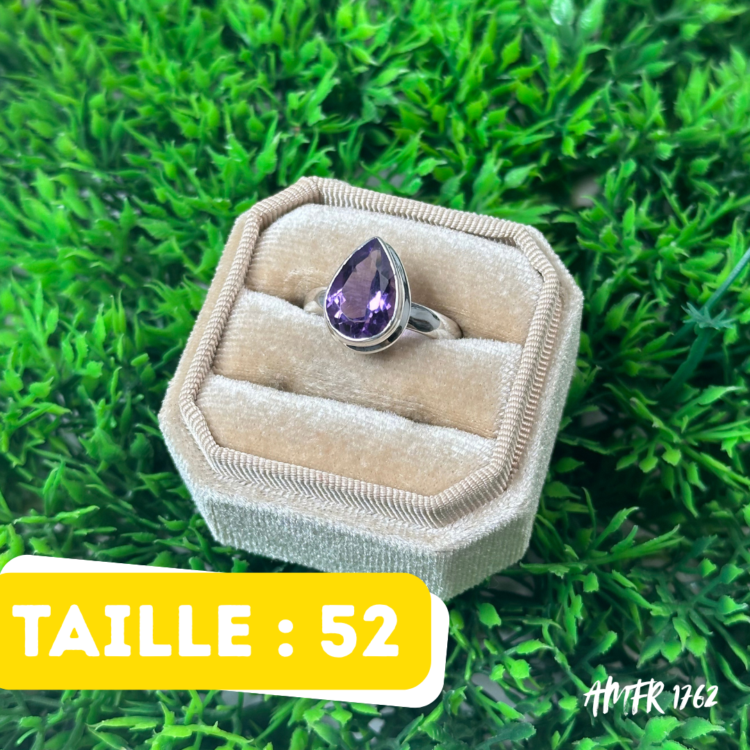 Bague Argent 925 Améthyste #AMFR 1762