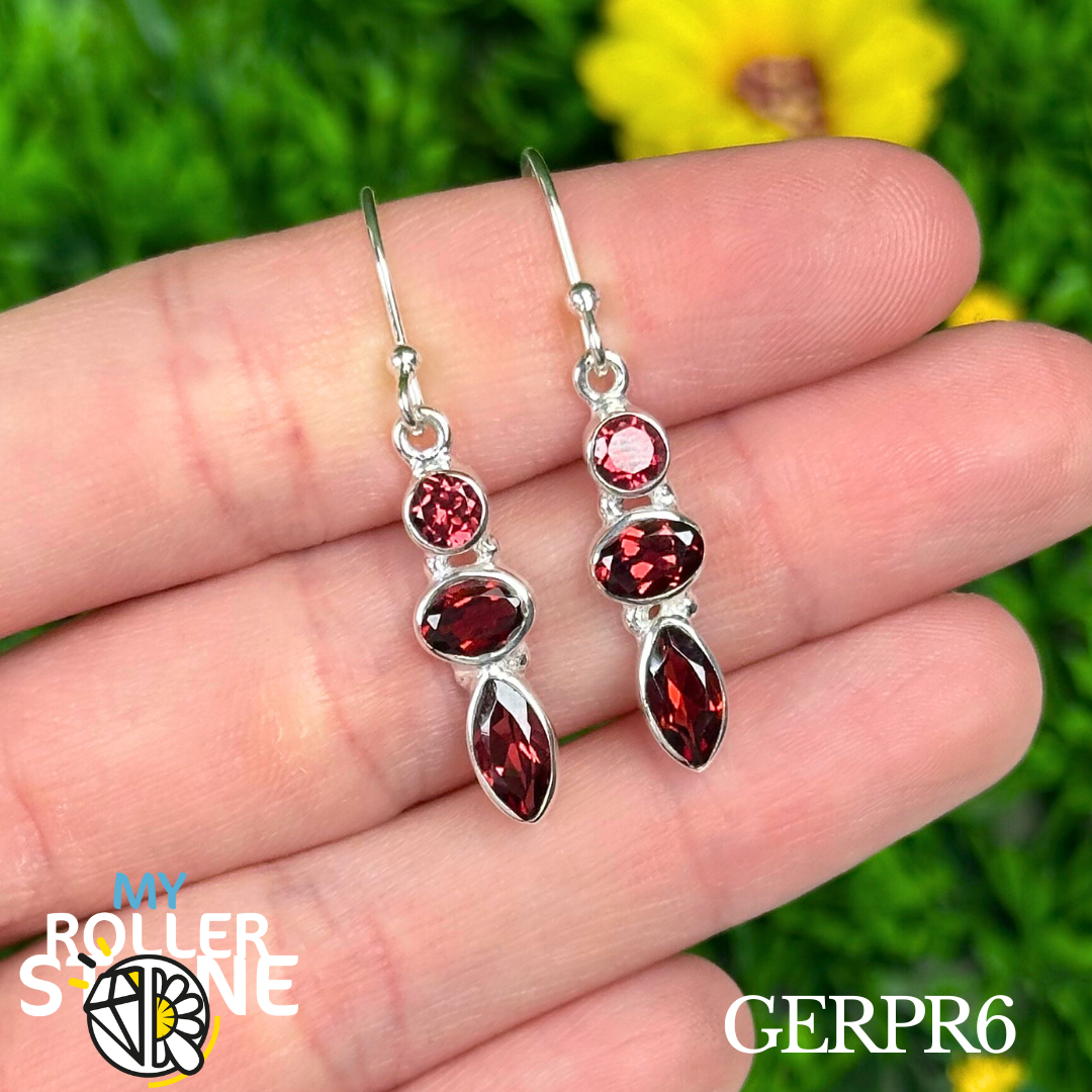 Boucles D'oreilles Grenat