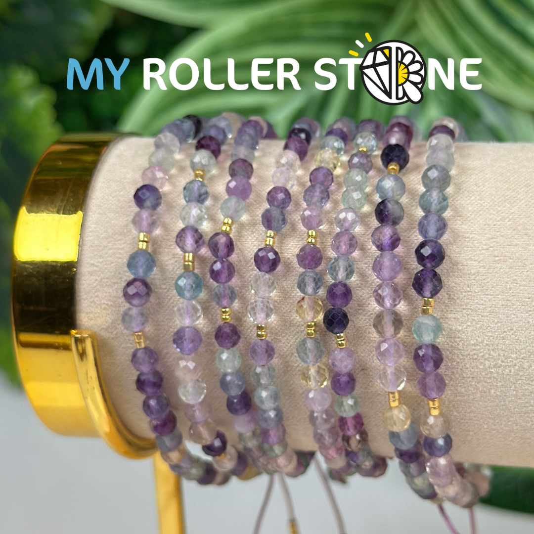 Bracelet Ajustable Fluorite Arc-en-Ciel