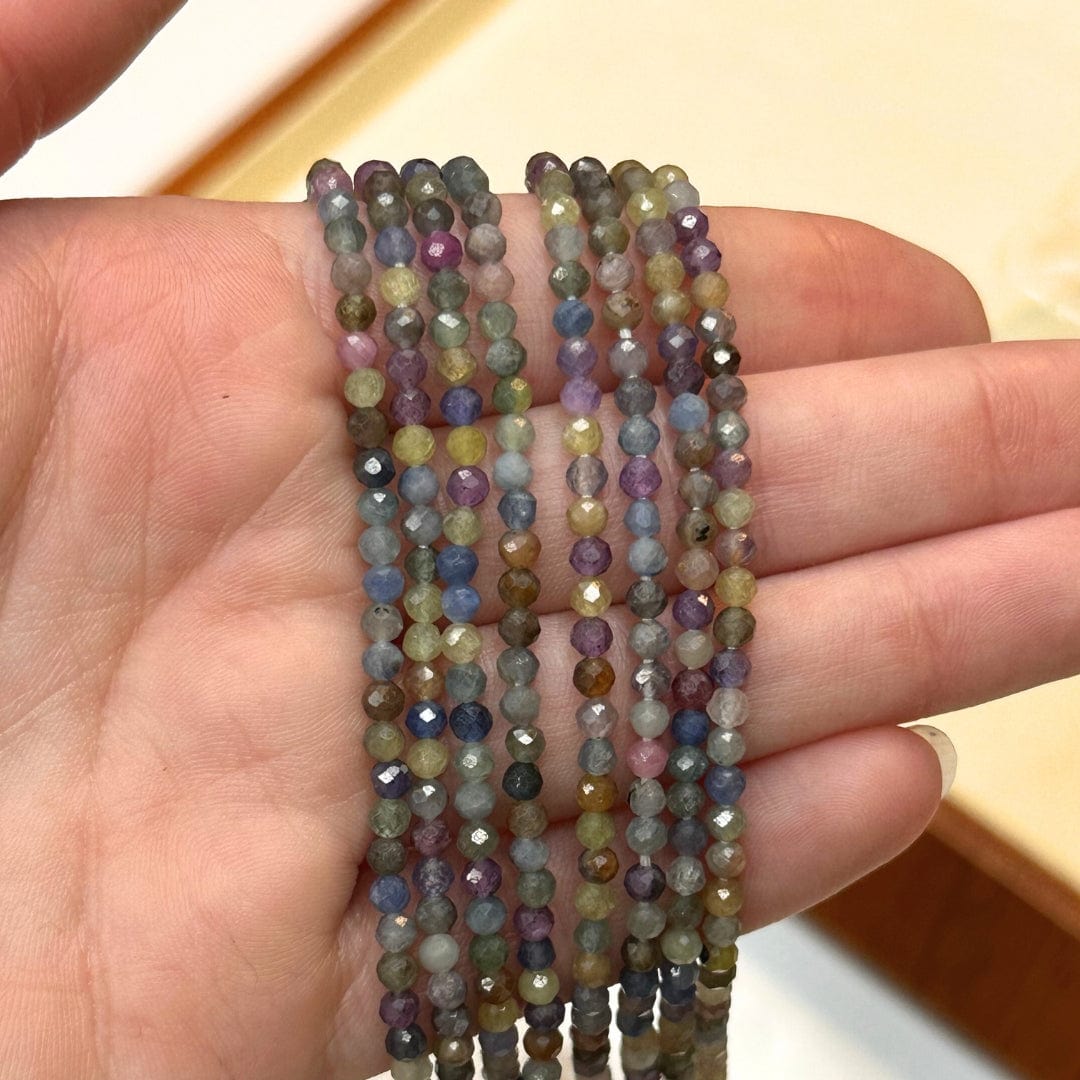 Perles Saphir Multicolore à Facettes